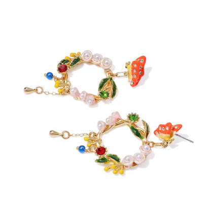 Butterfly Pearl Drop Earrings