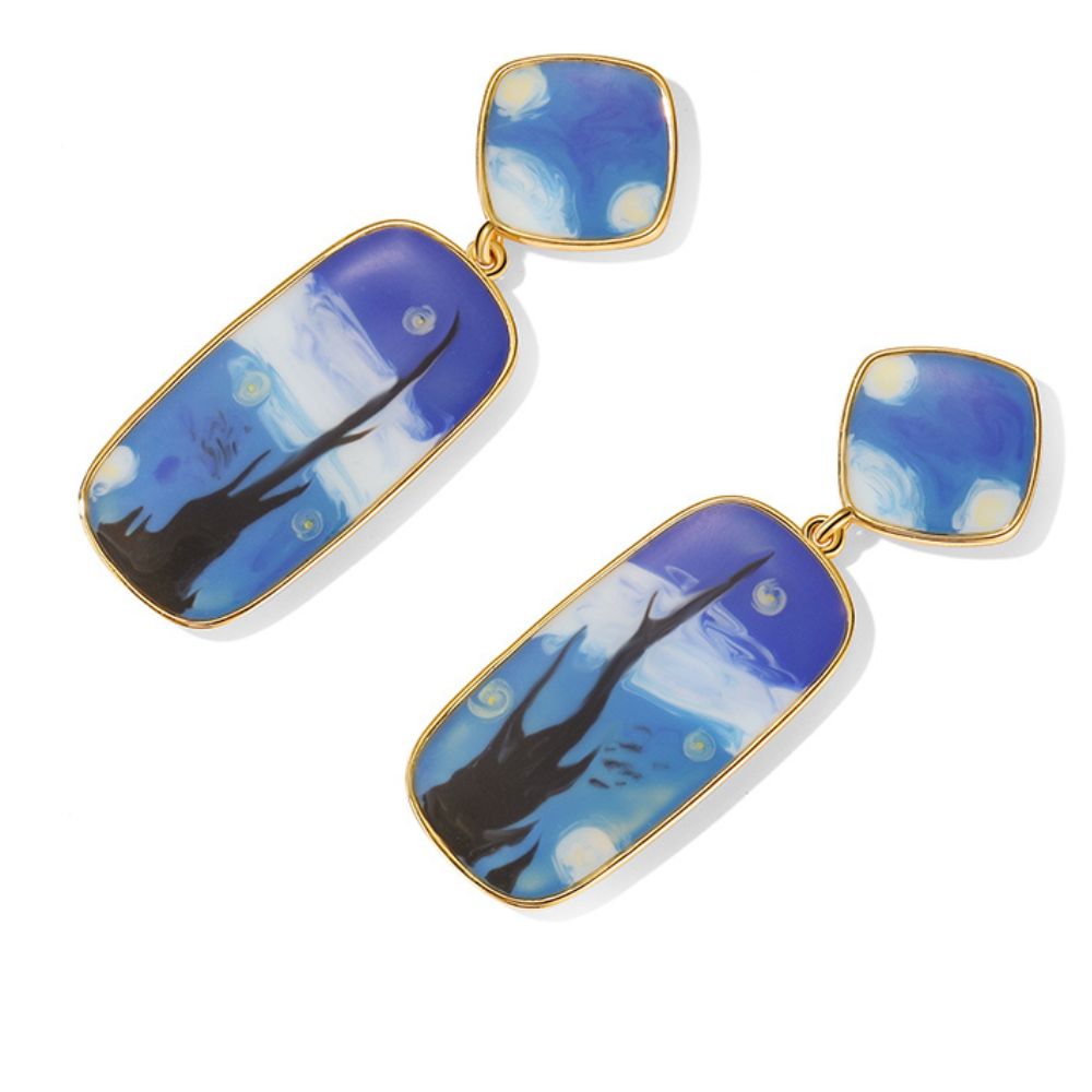 Blue Starry Night Earring