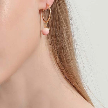 Peach Hoop Earrings