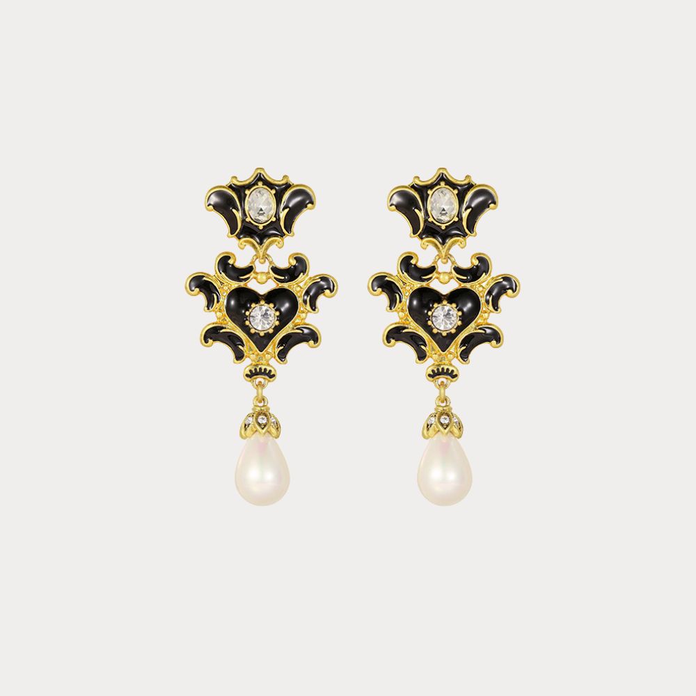 Vintage Noir Drop Earrings