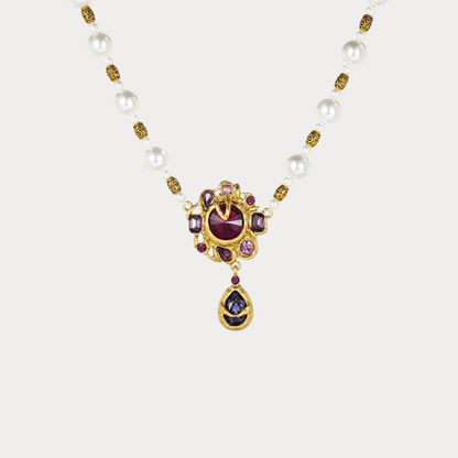 Vintage Pearl Gem Necklace