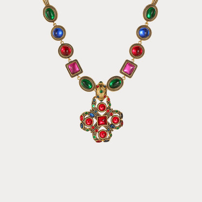 Vintage Scarlet Charm Necklace