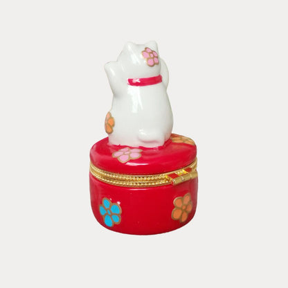 Lucky Cat Trinket Box