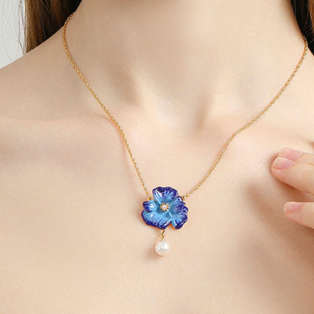 Corn Poppy Necklace