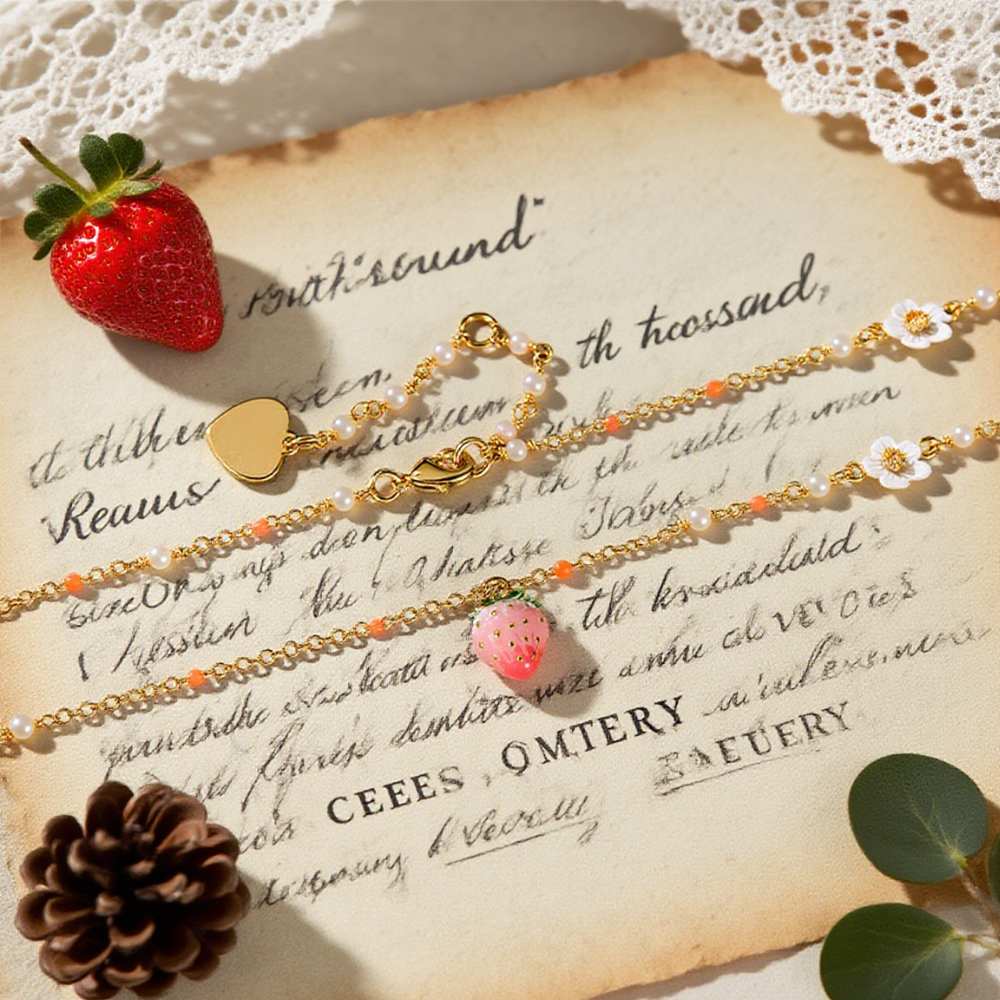 Pink Strawberry Necklace