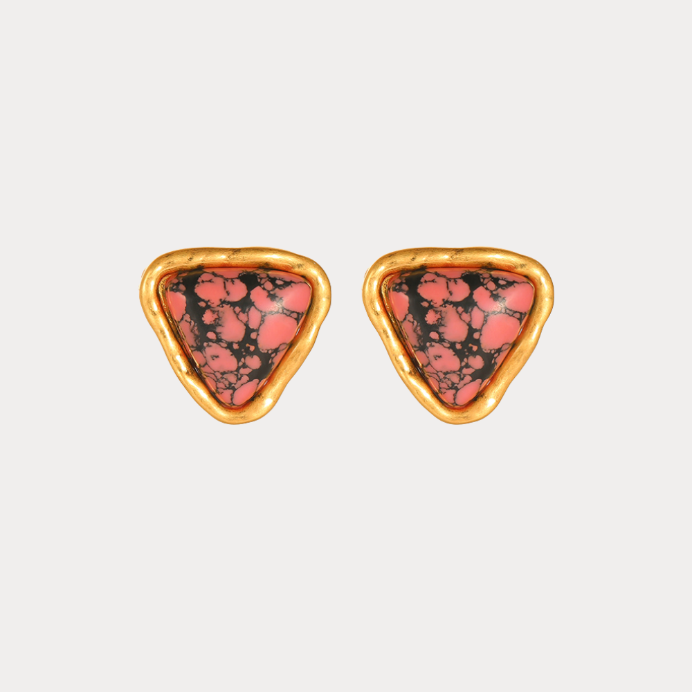 Vintage Red Stone Earrings