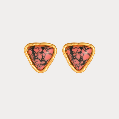 Vintage Red Stone Earrings