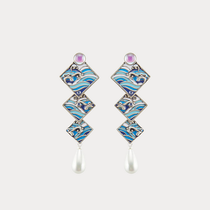Moonlit Ocean Dangle Earrings