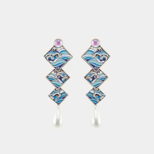 Moonlit Ocean Dangle Earrings