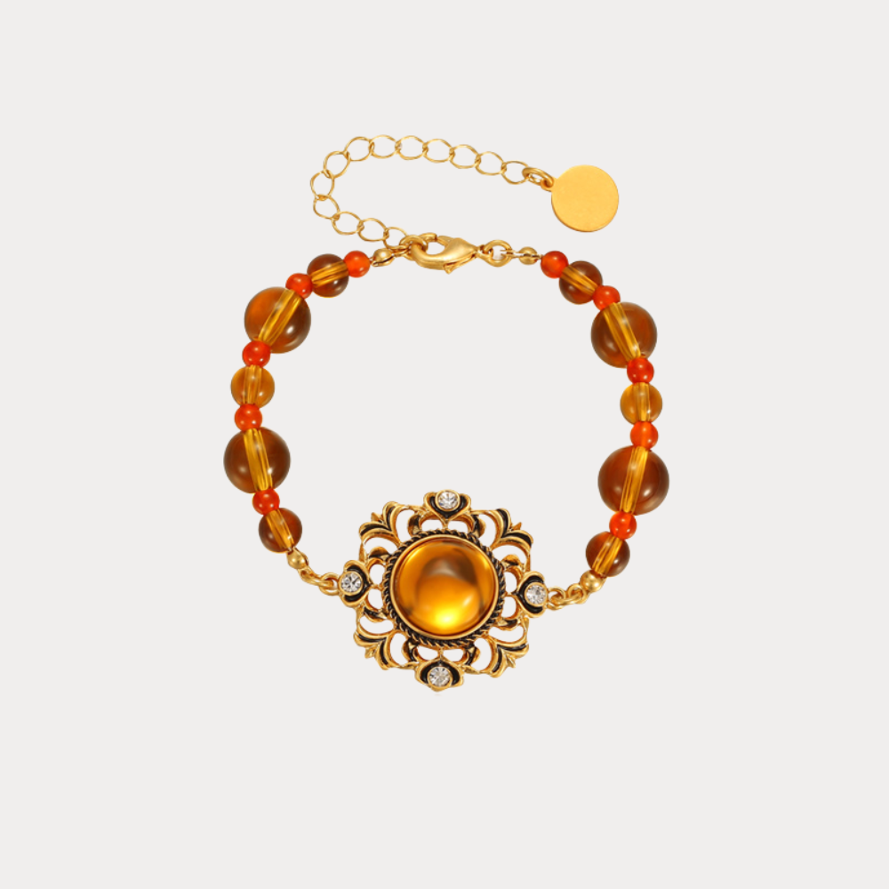 Vintage Amber Radiance Bracelet