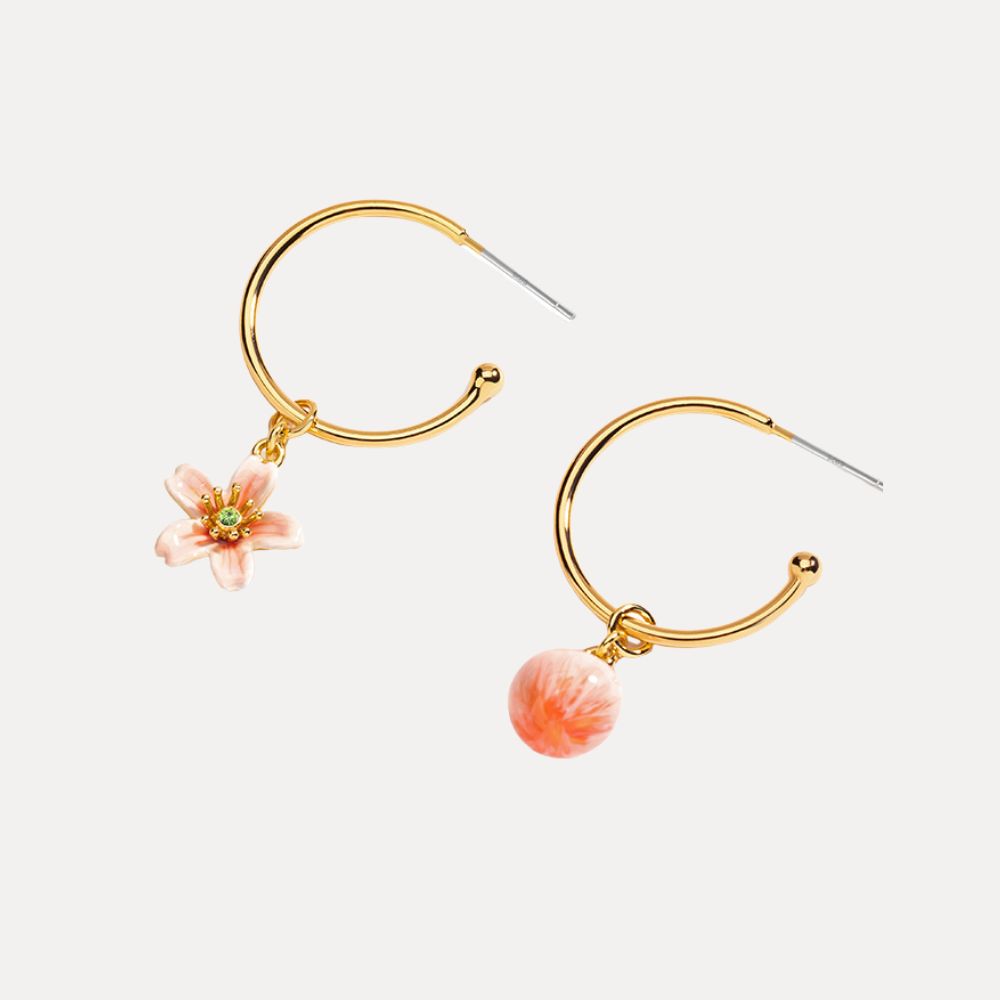 Peach Hoop Earrings