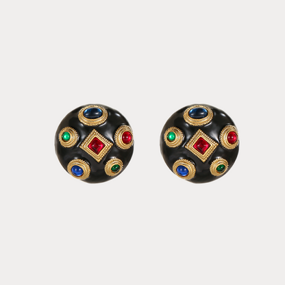 Vintage Gem Dome Earrings