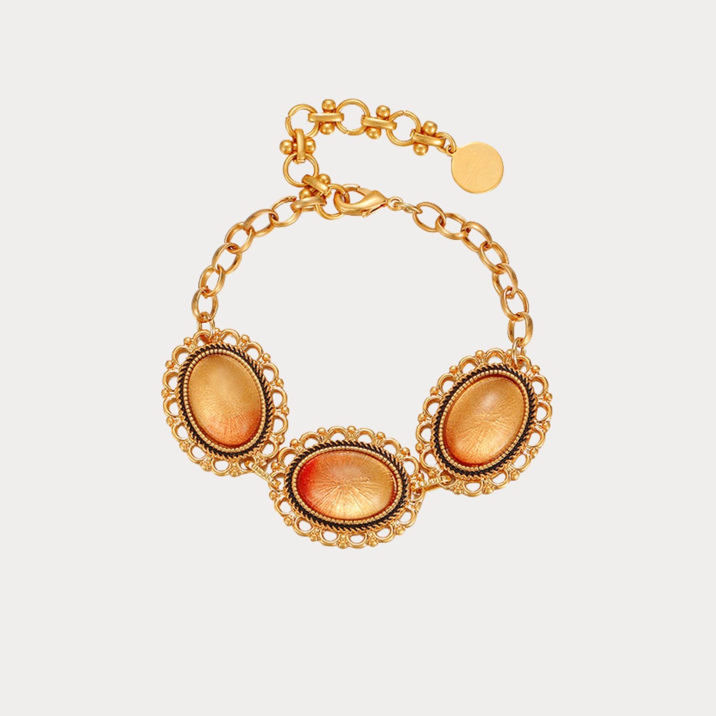 Vintage Lustrous Glazed Orb Bracelet