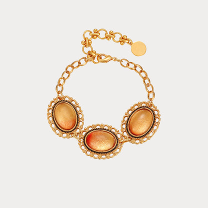 Vintage Lustrous Glazed Orb Bracelet