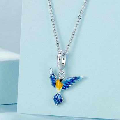 Blue Bird Pendant Necklace