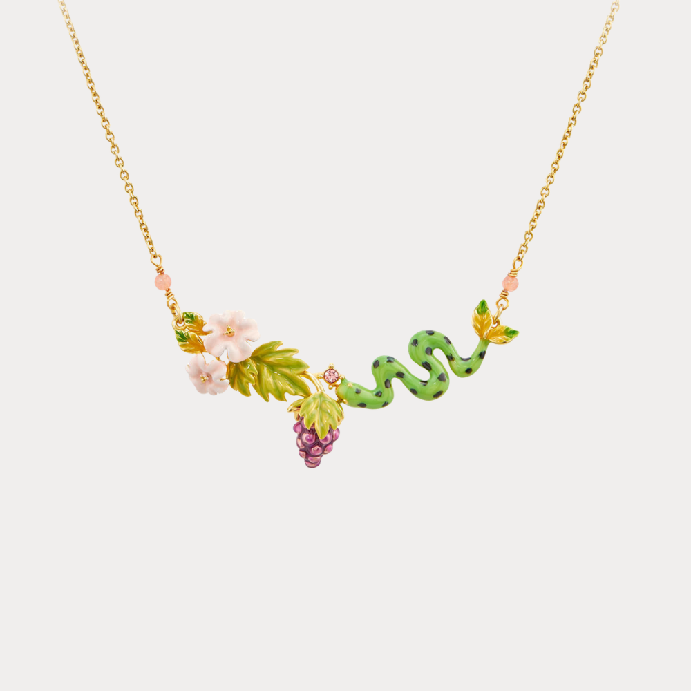 Snake and Grape Vine Necklace