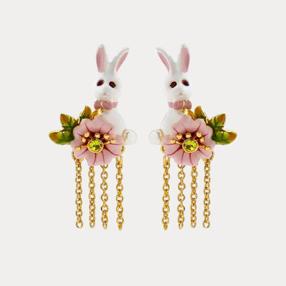 Rabbit Flower Dangle Earring