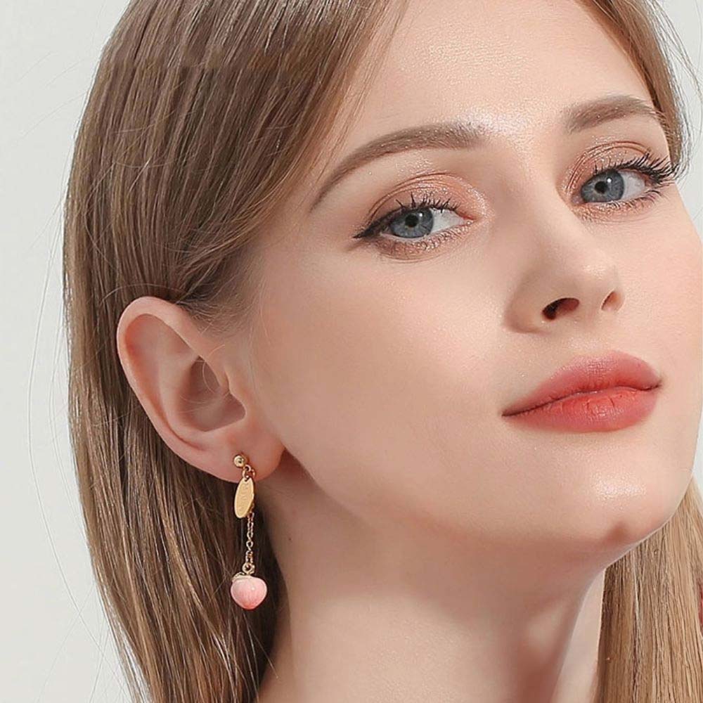 Peach Tassel Earrings