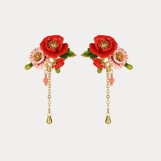 Corn Poppy Earring