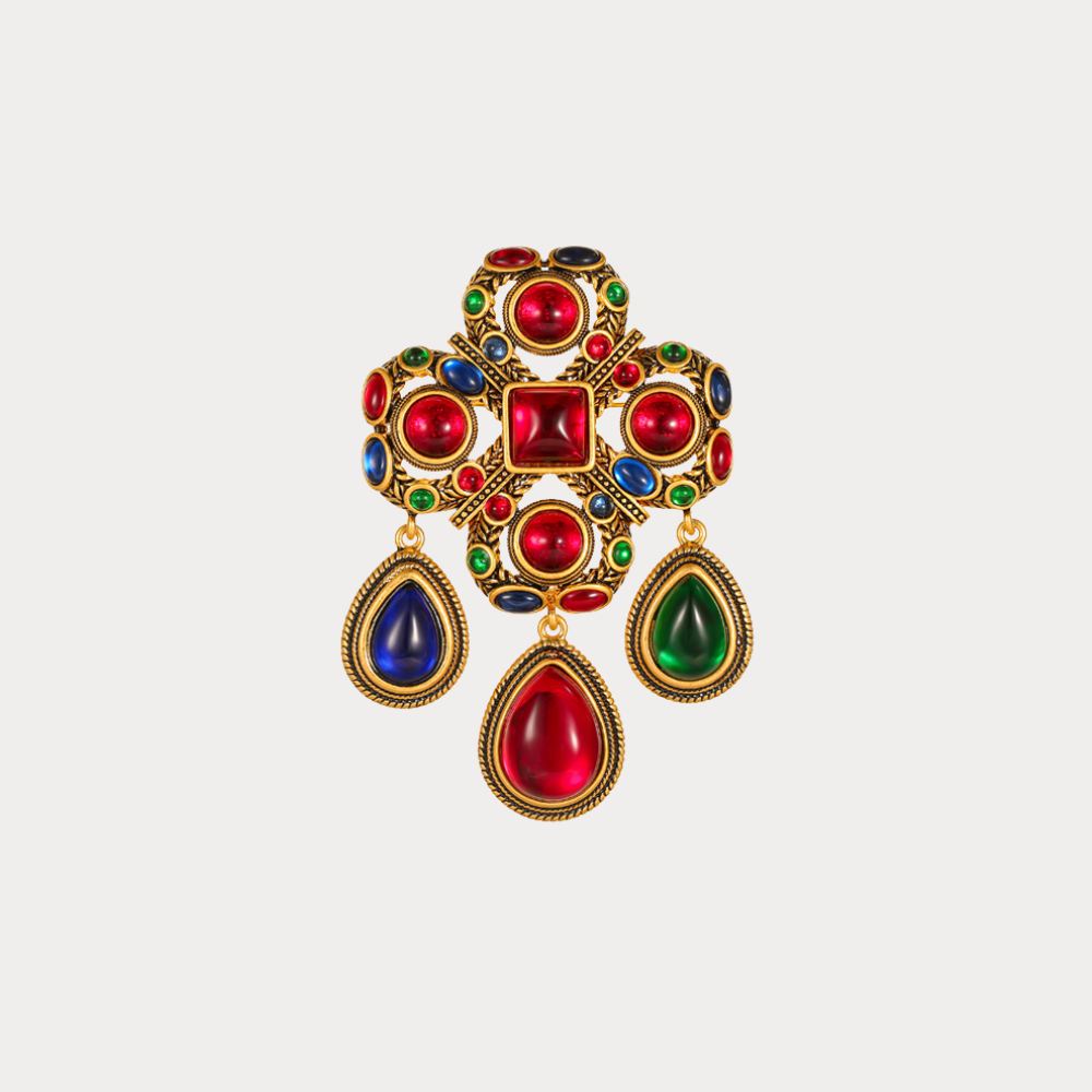Vintage Scarlet Charm Brooch