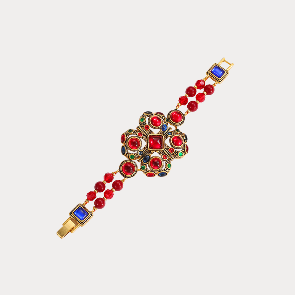 Vintage Scarlet Charm Bracelet