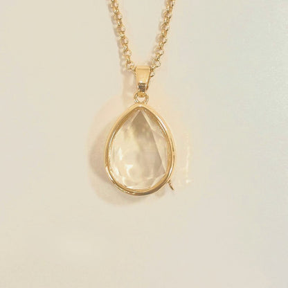 Personalized Waterdrop Charm Box Necklace