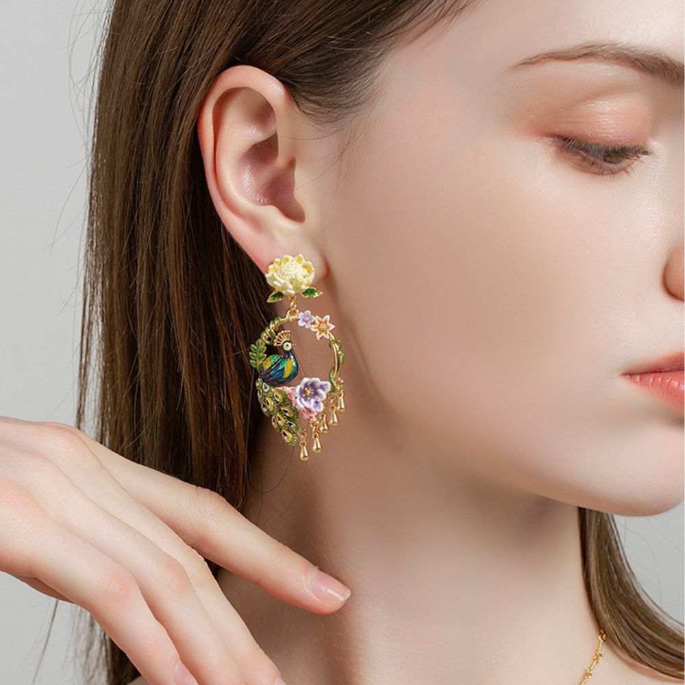 Peacock Earrings