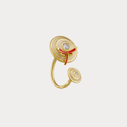 Aqua Dragonfly Ring