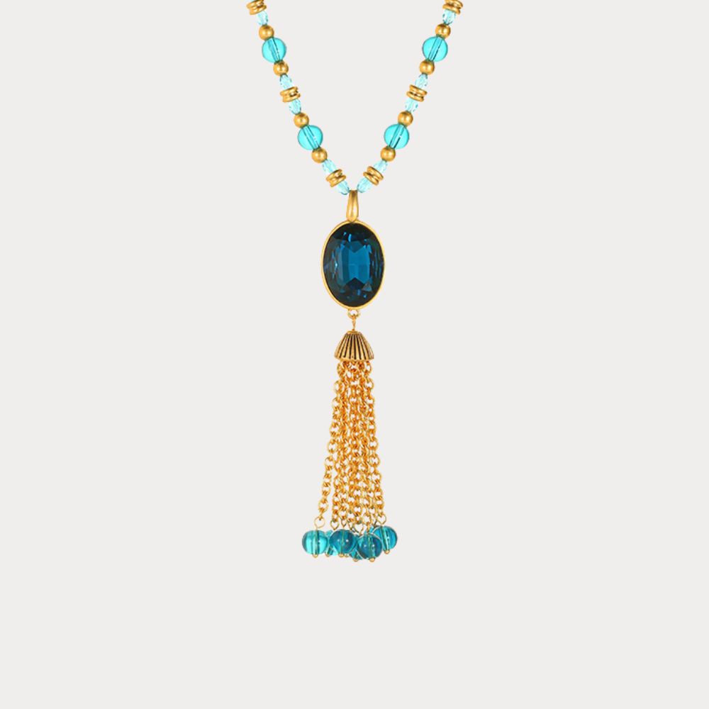 Vintage Tassel Beaded Necklace