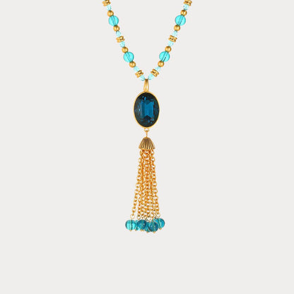 Vintage Tassel Beaded Necklace
