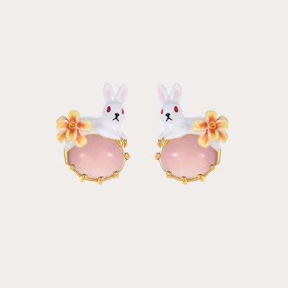 Blossom Bunny Charm Earrings