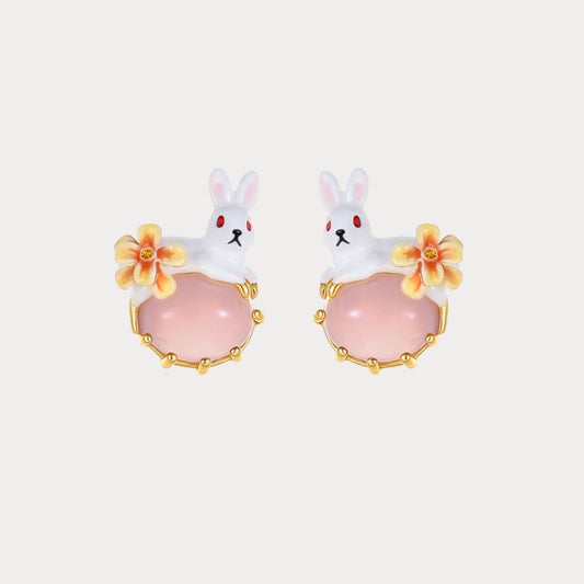 Blossom Bunny Charm Earrings