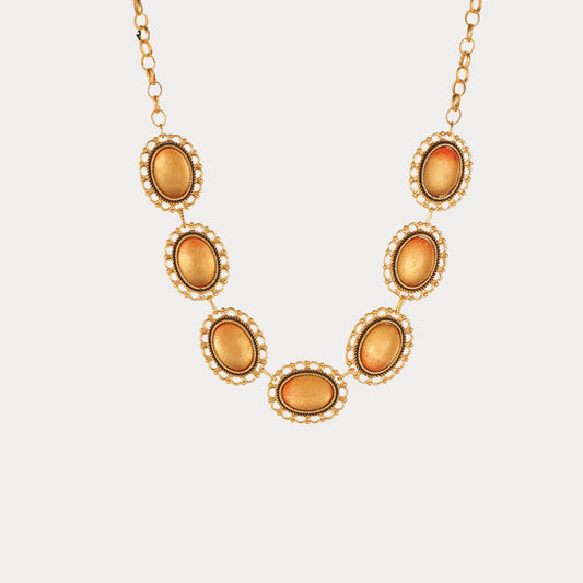 Vintage Lustrous Glazed Orb Necklace