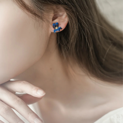 Iris Flower Mismatched Earrings