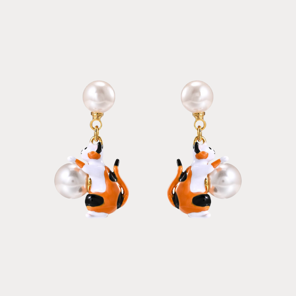 Calico Kitten Earrings