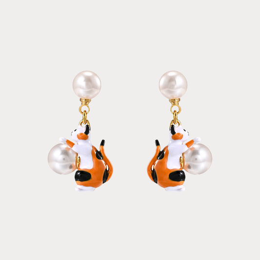 Calico Kitten Earrings