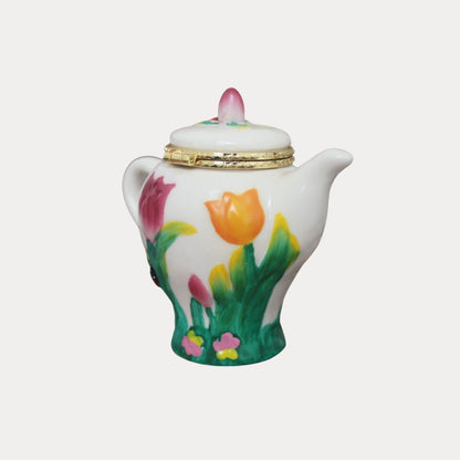 Spring Blooms Teapot Trinket Box