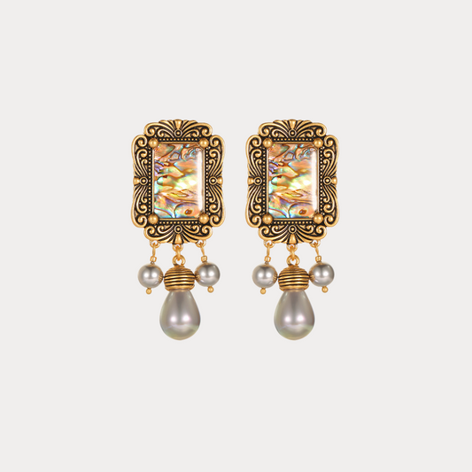 Vintage Iridescent Glow Stud Earrings