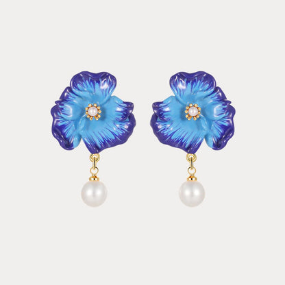 Corn Poppy Earrings