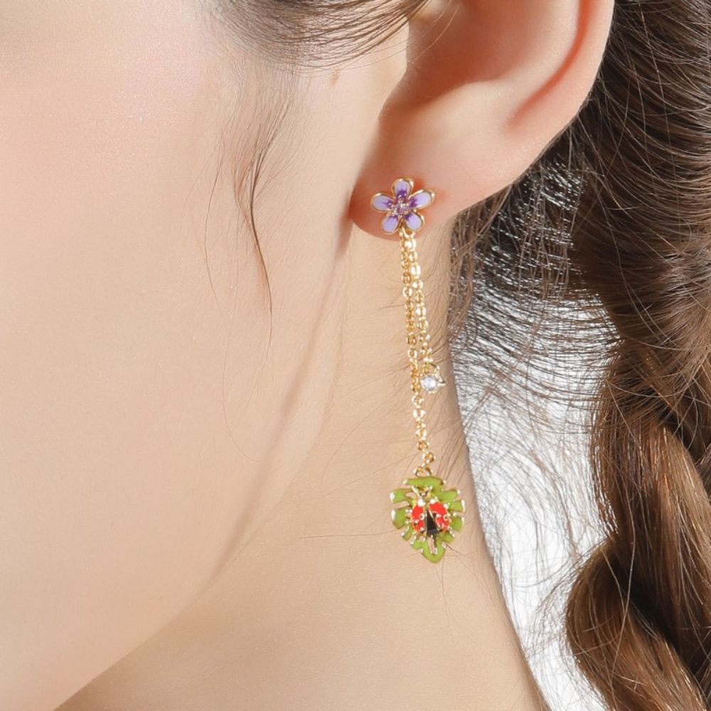 Ladybug Blossom Earrings