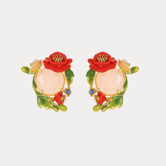 Corn Poppy Earring