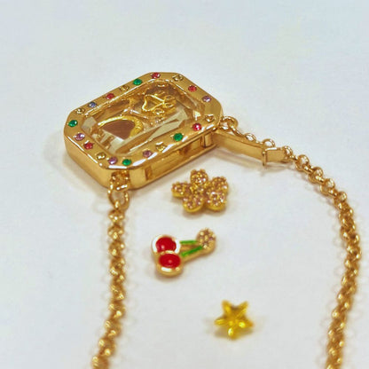 Personalized Rectangle Charm Box Necklace