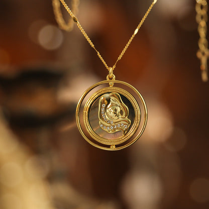 Golden Zodiac Pendant Necklace