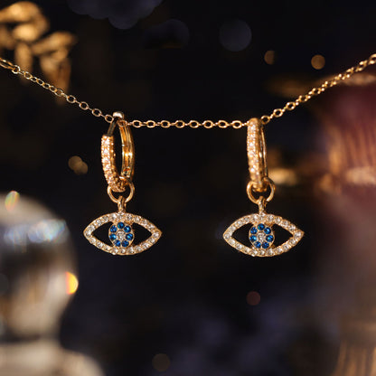 Diamond Evil Eye Earrings