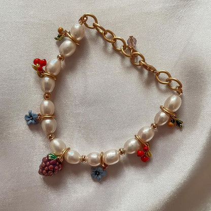 Grape Pearl Bracelet