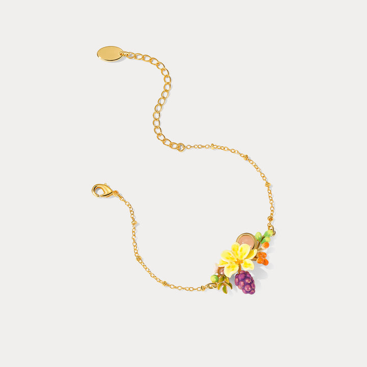 Sweet Grape Flower Bracelet