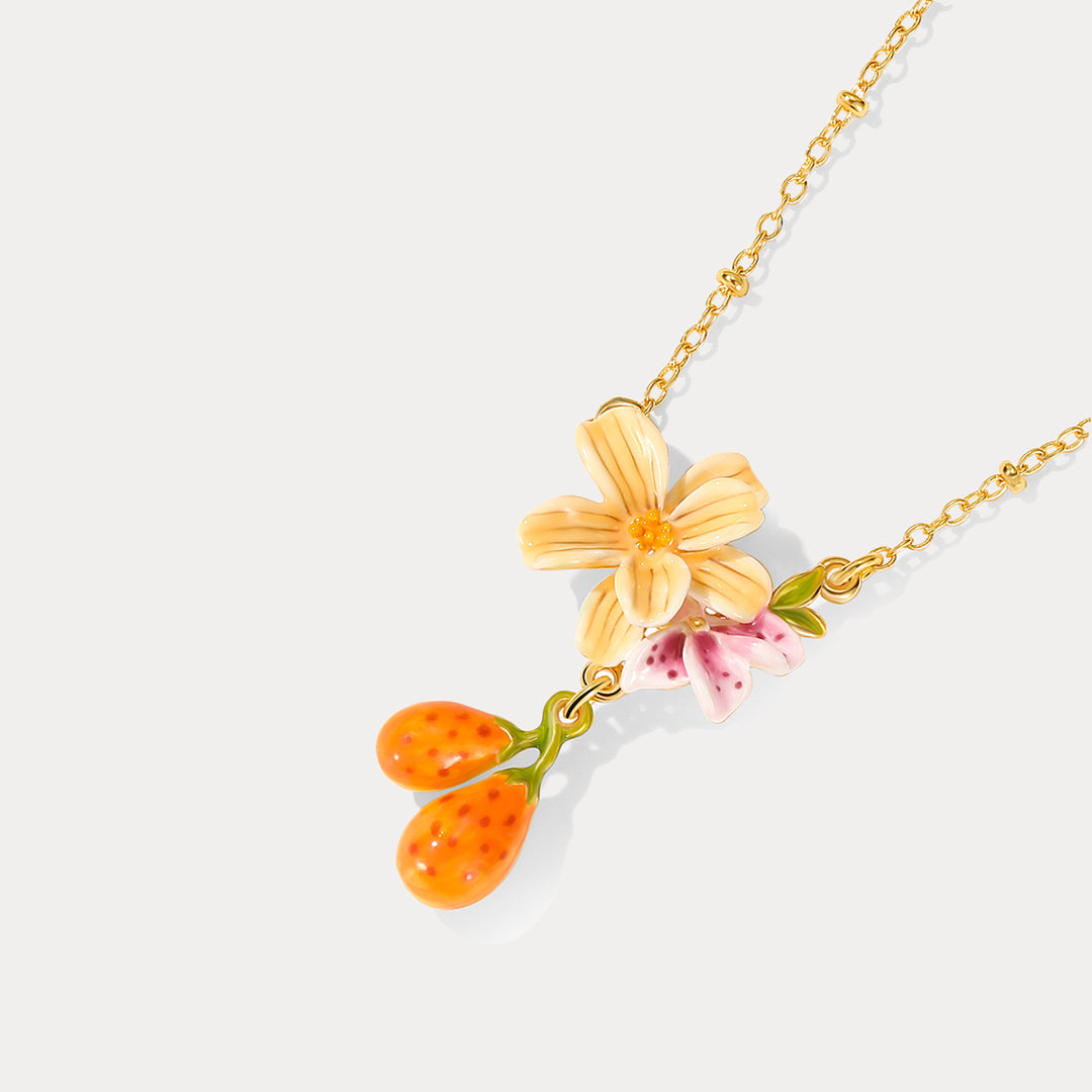 Sweet Pear Flower Necklace