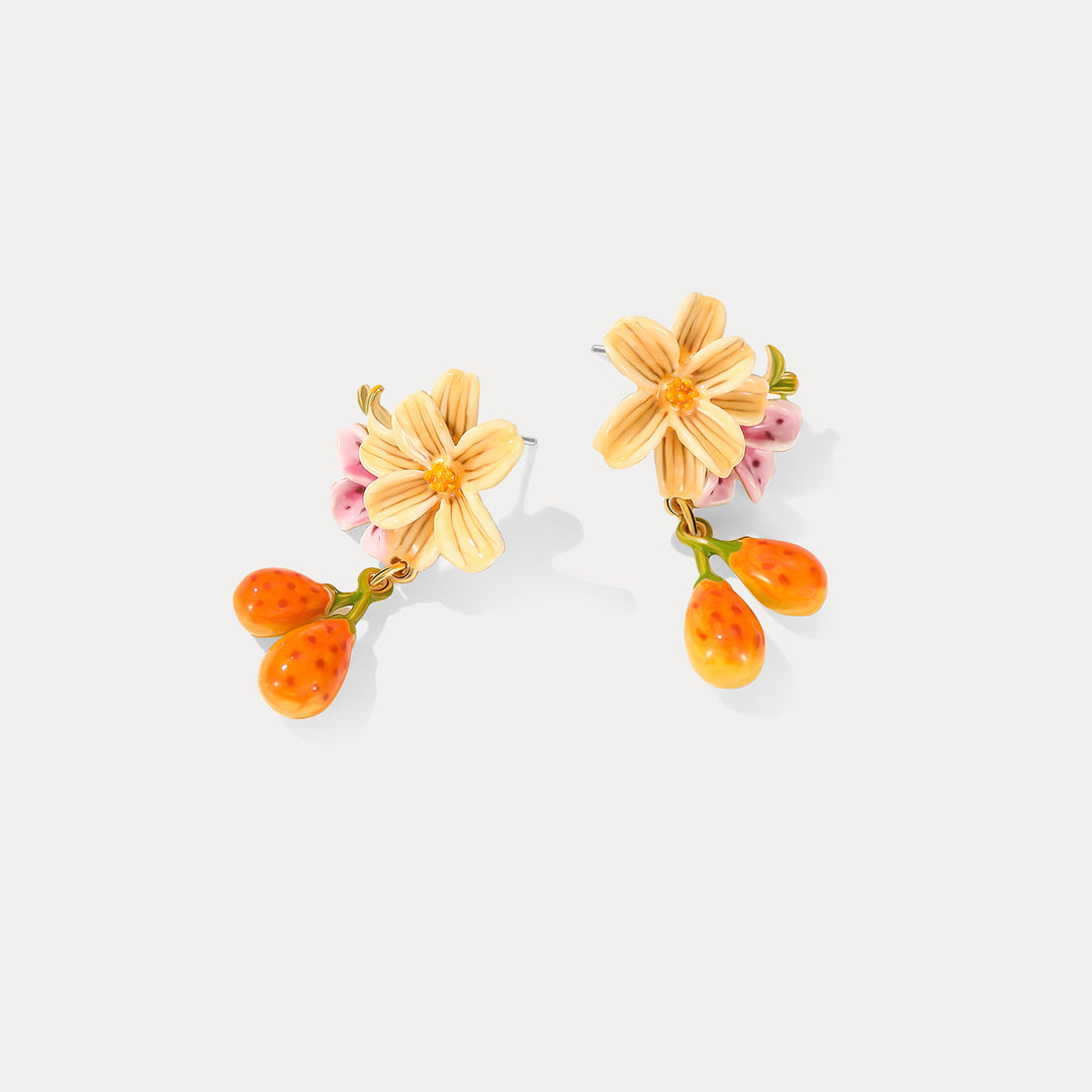 Sweet Pear Flower Earrings