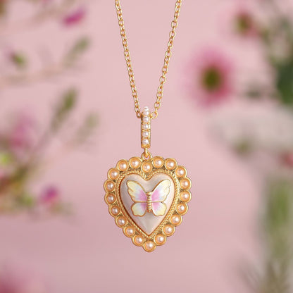 Butterfly Heart Necklace