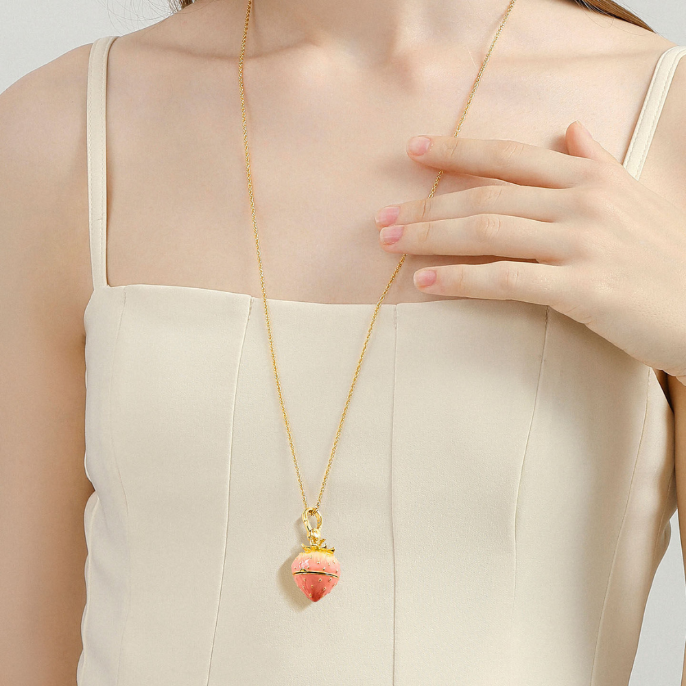 Strawberry Bunny Locket Pendant